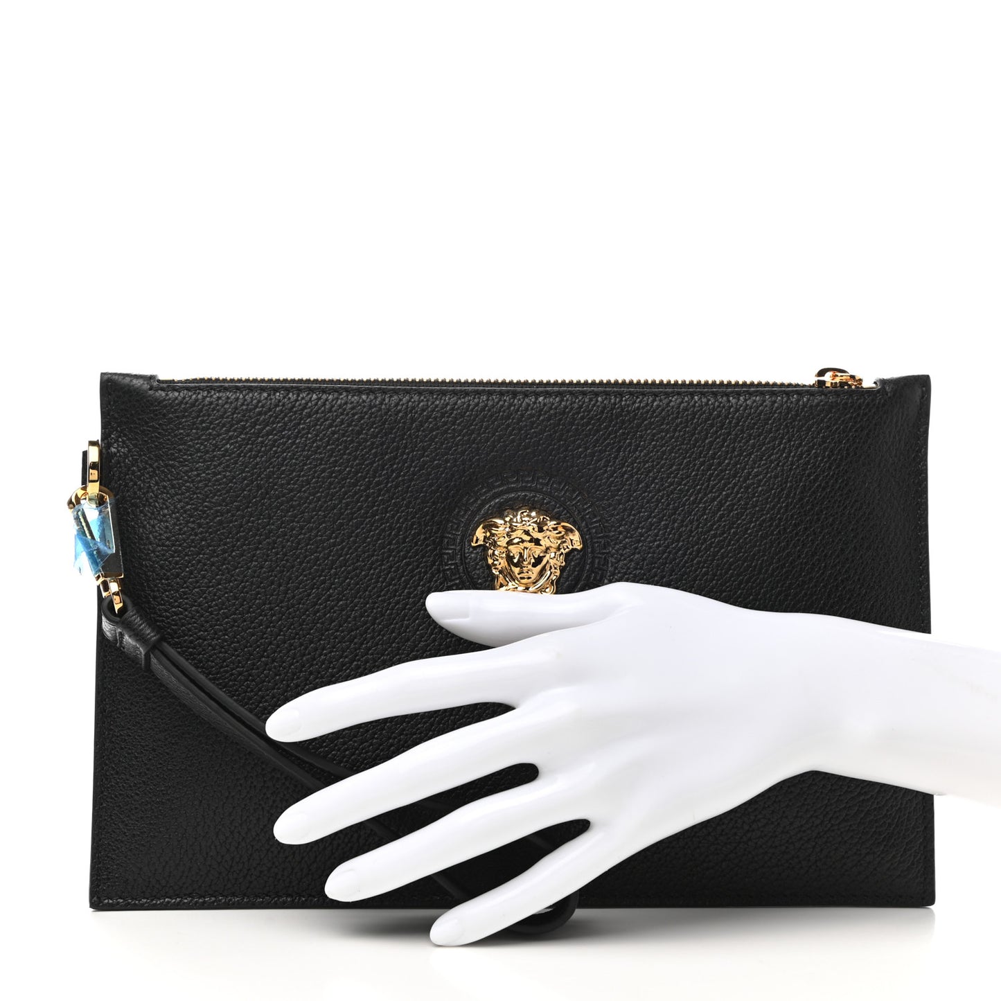Grained Calfskin La Medusa Pouch Black
