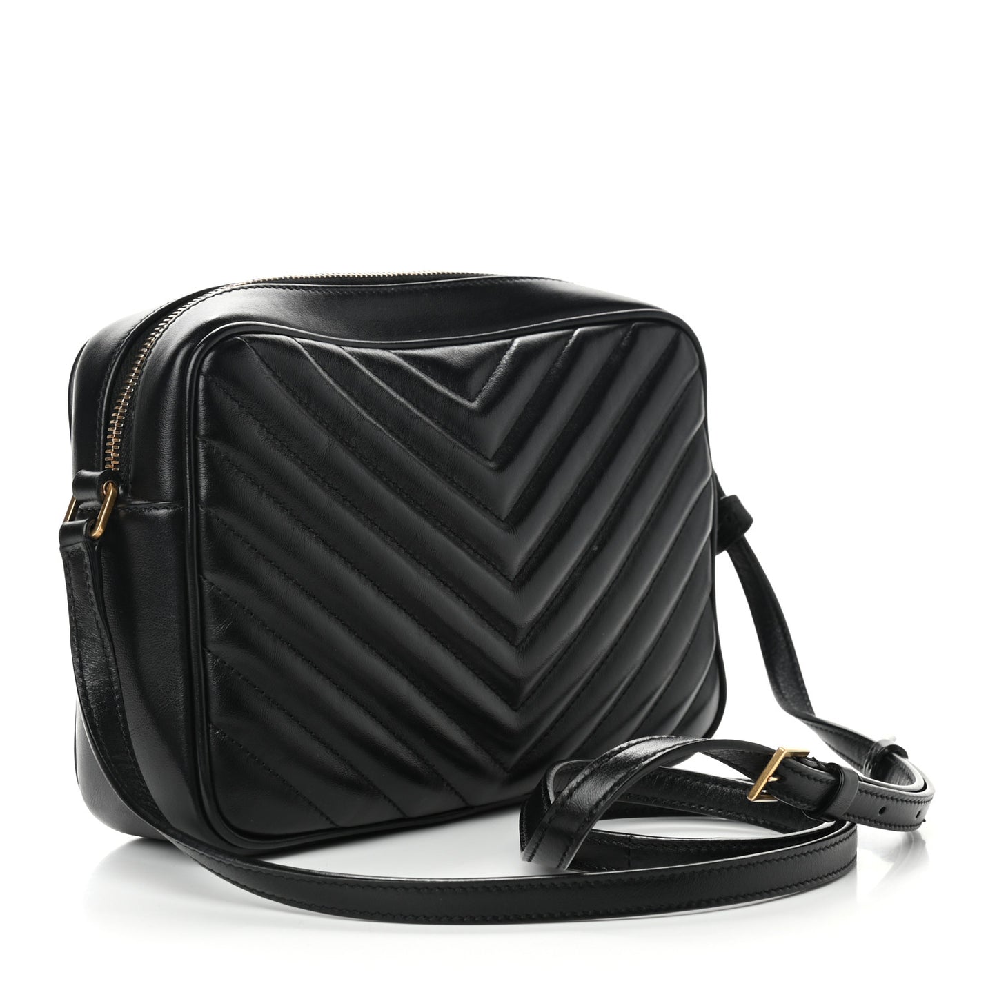 Calfskin Matelasse Monogram Lou Camera Bag Black
