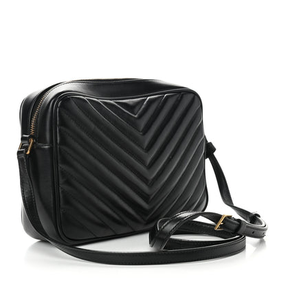 Saint Laurent Calfskin Matelasse Monogram Lou Camera Bag Black 3 of 9