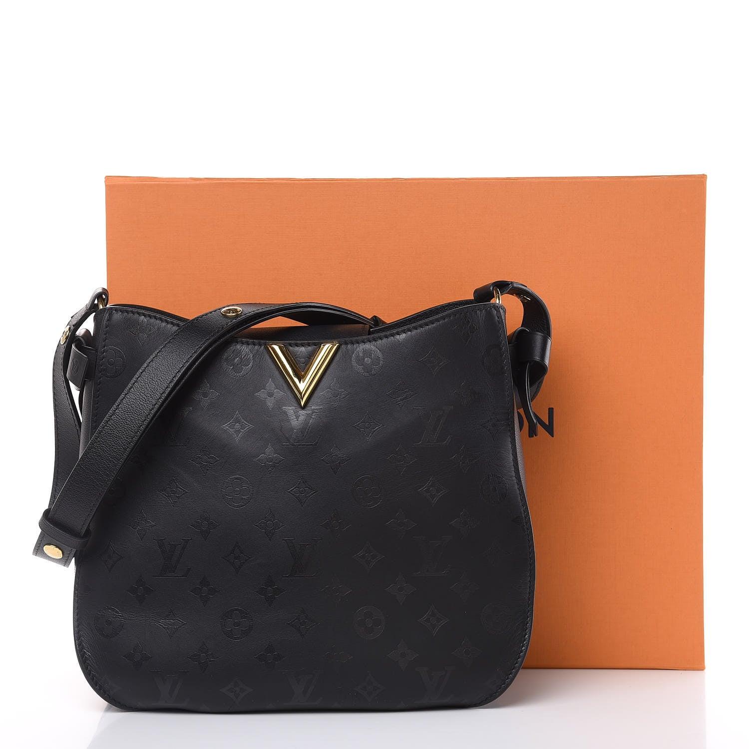 Louis Vuitton Cuir Plume Very Hobo Black 14 of 14