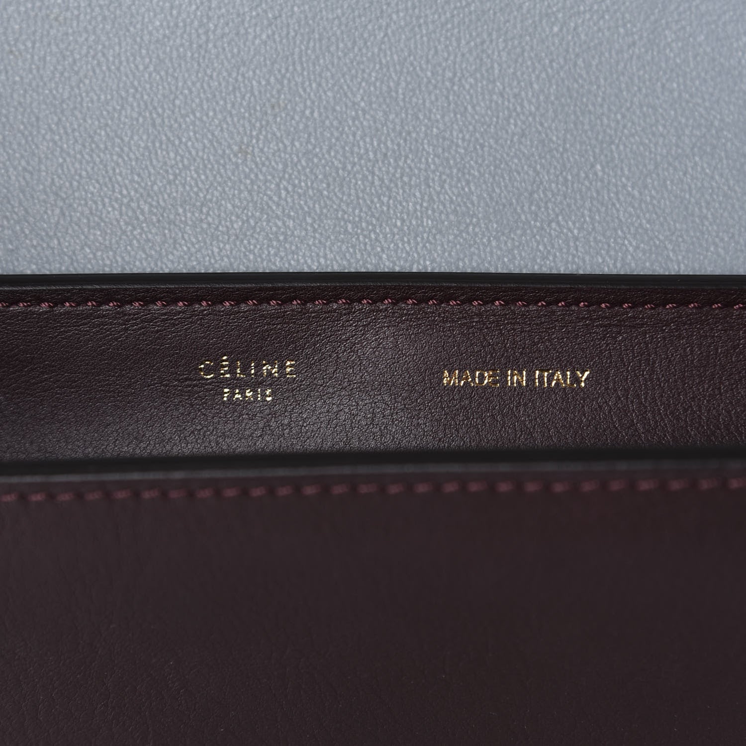 Celine Drummed Calfskin Suede Medium Trapeze Dark Grey 8 of 10