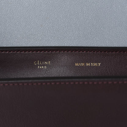 Celine Drummed Calfskin Suede Medium Trapeze Dark Grey 8 of 10