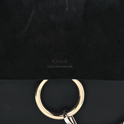 Chloe Suede Calfskin Medium Faye Shoulder Bag Black 9 of 10