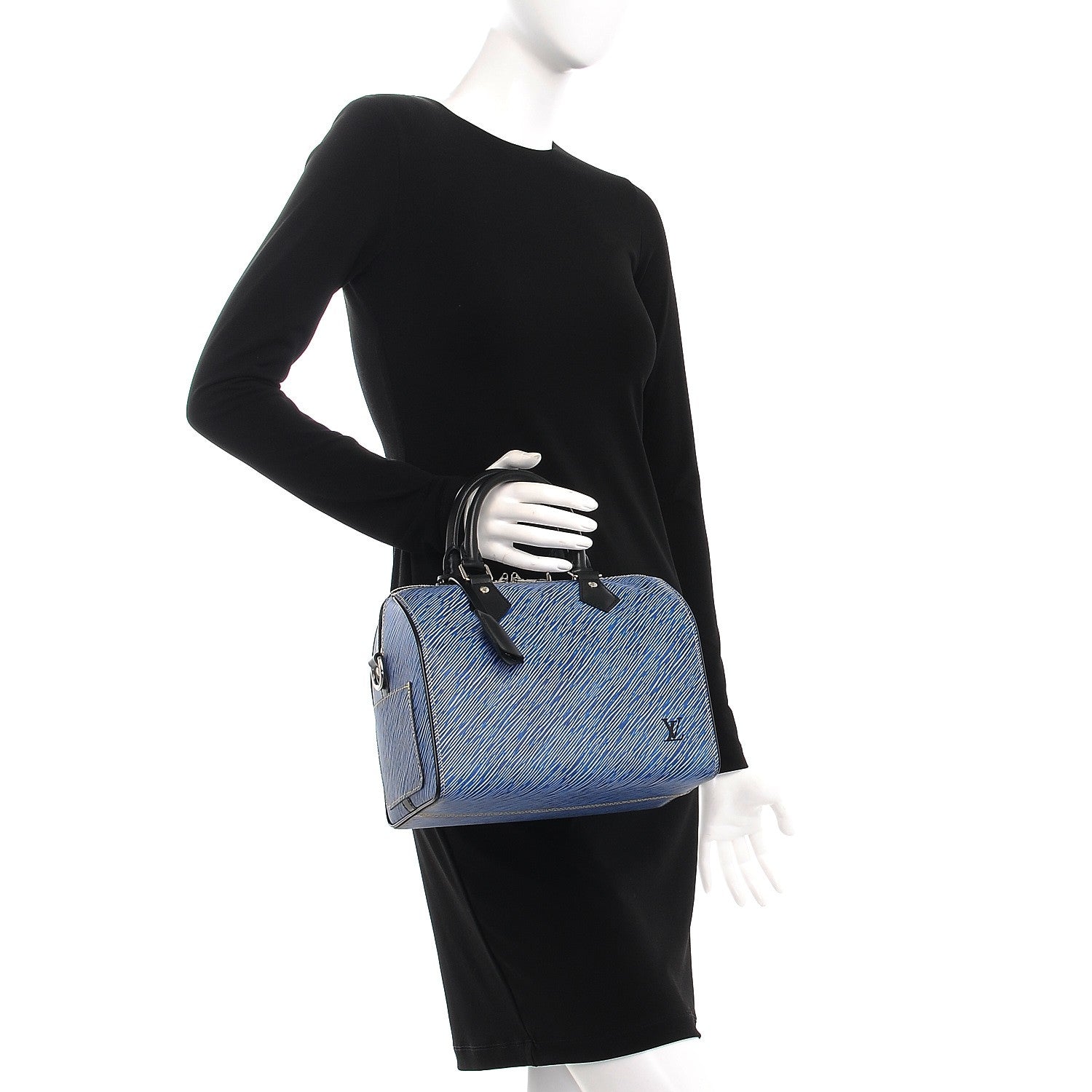 Louis Vuitton Epi Speedy Bandouliere 25 Denim Light 3 of 8