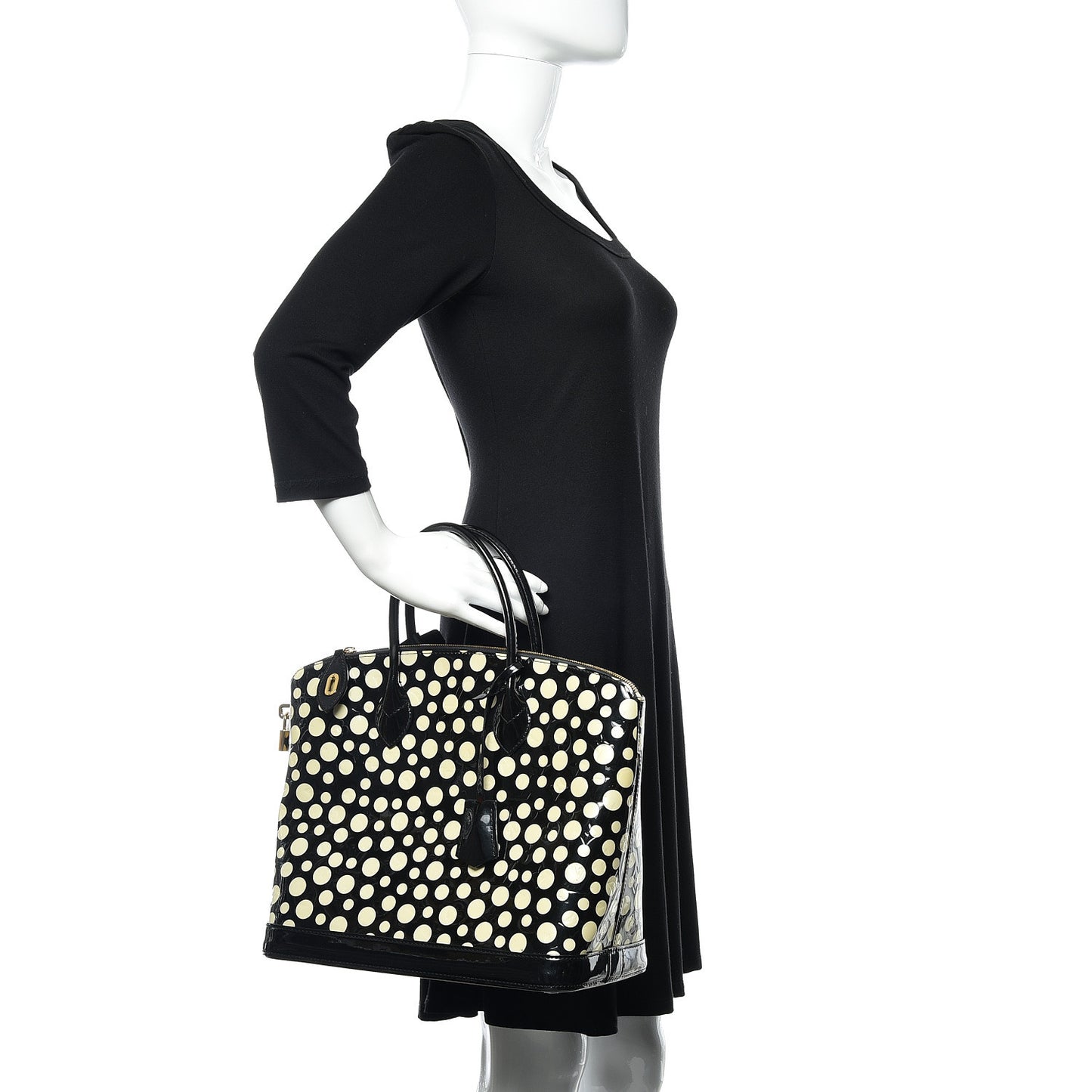 Vernis Kusama Infinity Dots Lockit MM Black