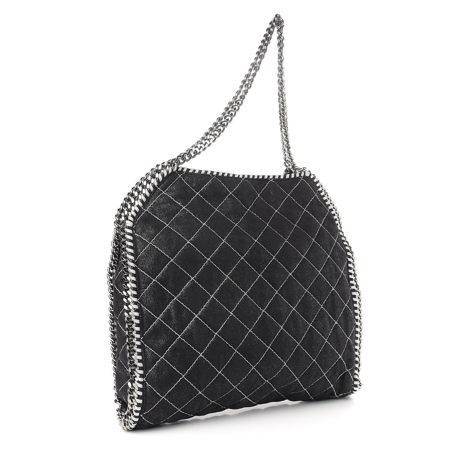 Shaggy Deer Quilted Small Falabella Black