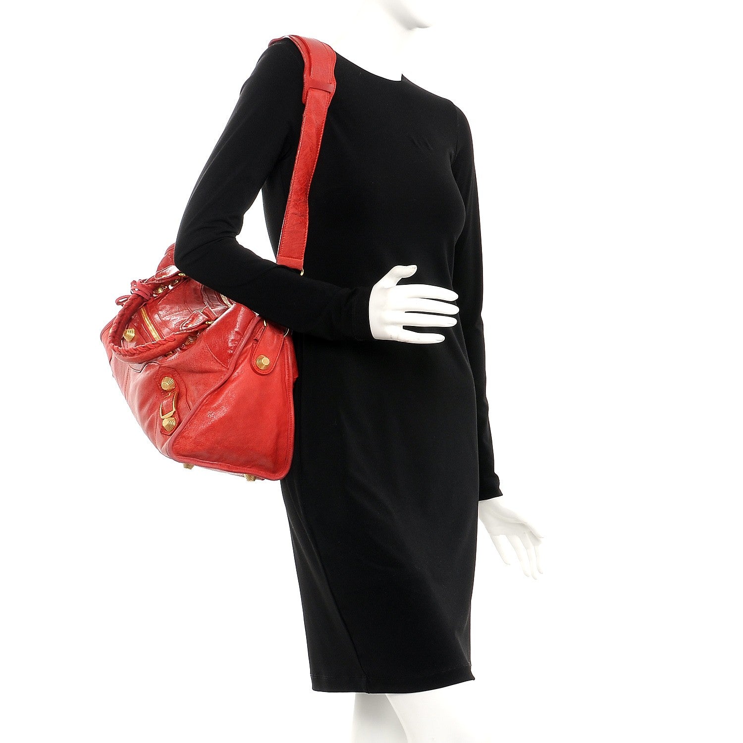 Balenciaga Agneau Giant 21 Gold Hardware Part Time Rouge Vermillon 2 of 11
