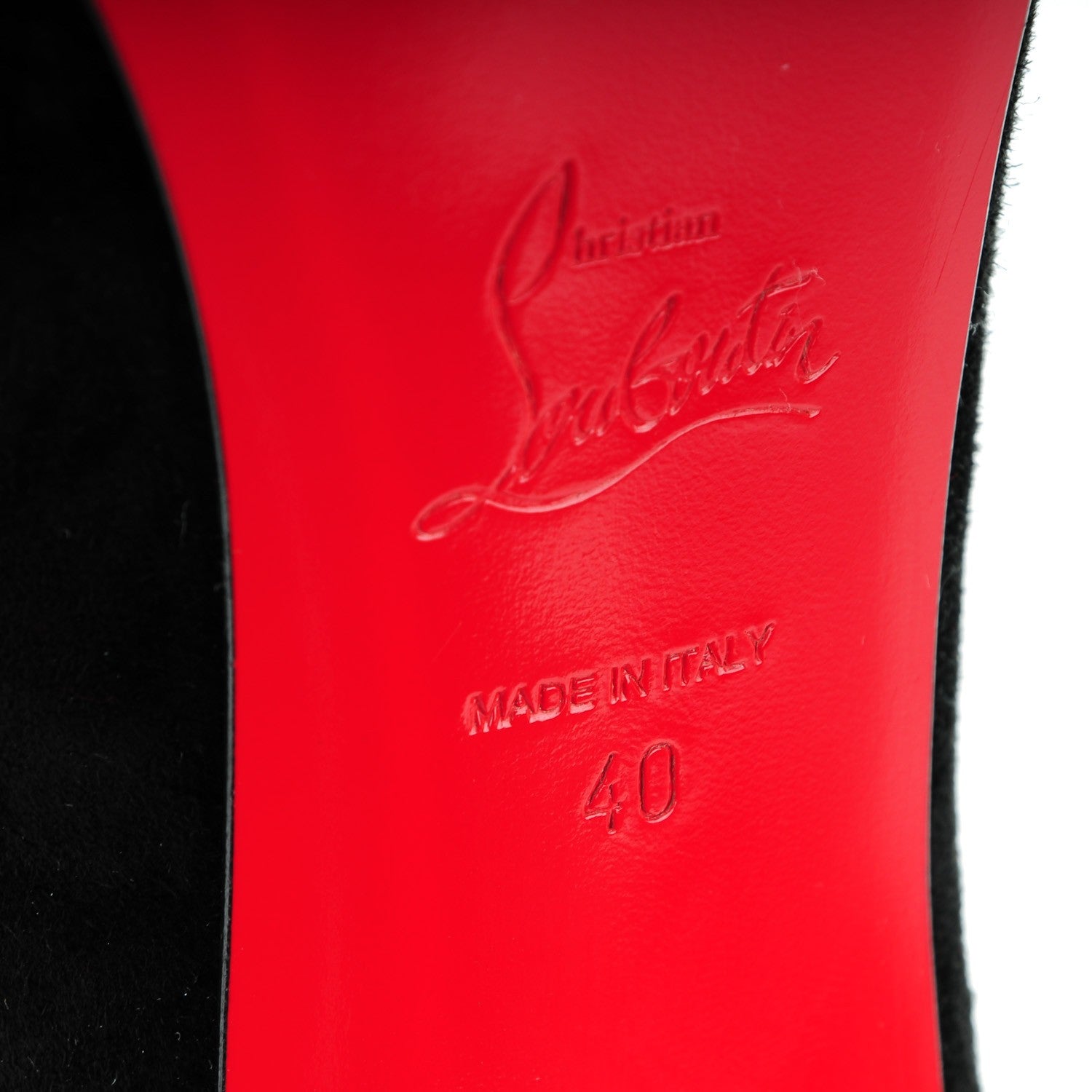 Christian Louboutin Suede New Declic 120 Pumps 40 Black 7 of 9