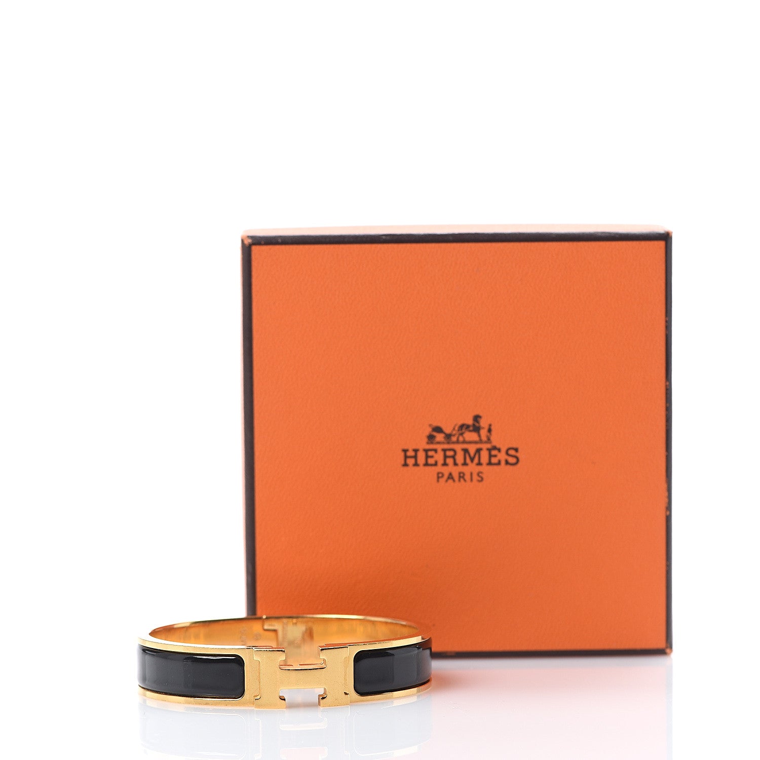 Hermes Enamel Narrow Clic Clac H Bracelet PM Black 5 of 5