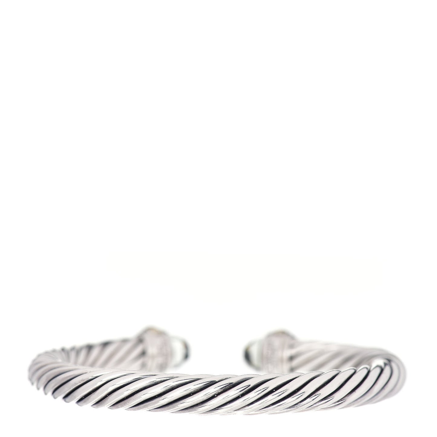 Sterling Silver 14K Yellow Gold Prasiolite 7mm Cable Classics Bracelet