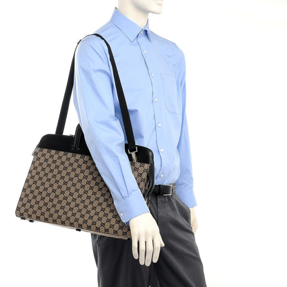 Gucci Monogram Briefcase Black 2 of 12