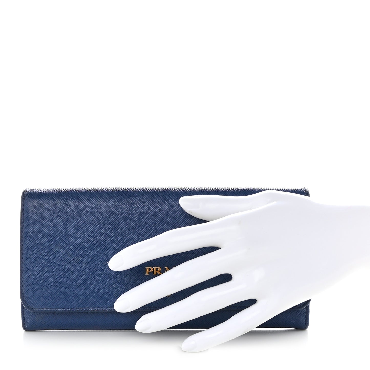 Saffiano Metal Continental Flap Wallet Bleuette