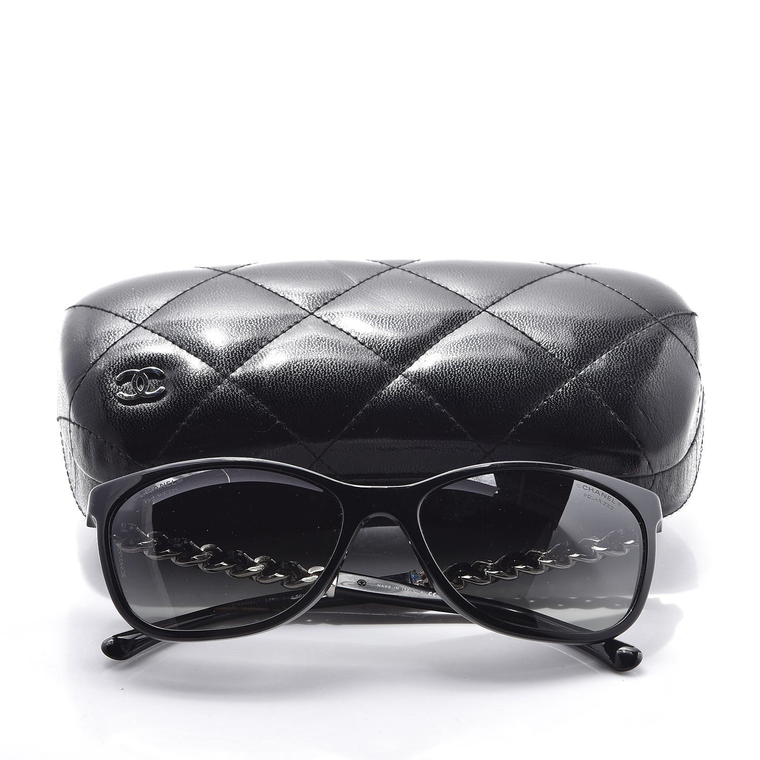Chanel Cat Eye Chain Polarized Sunglasses 5260-Q Black 9 of 9
