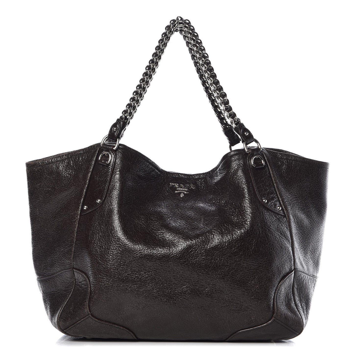 Cervo Lux Chain Shoulder Bag Ebano