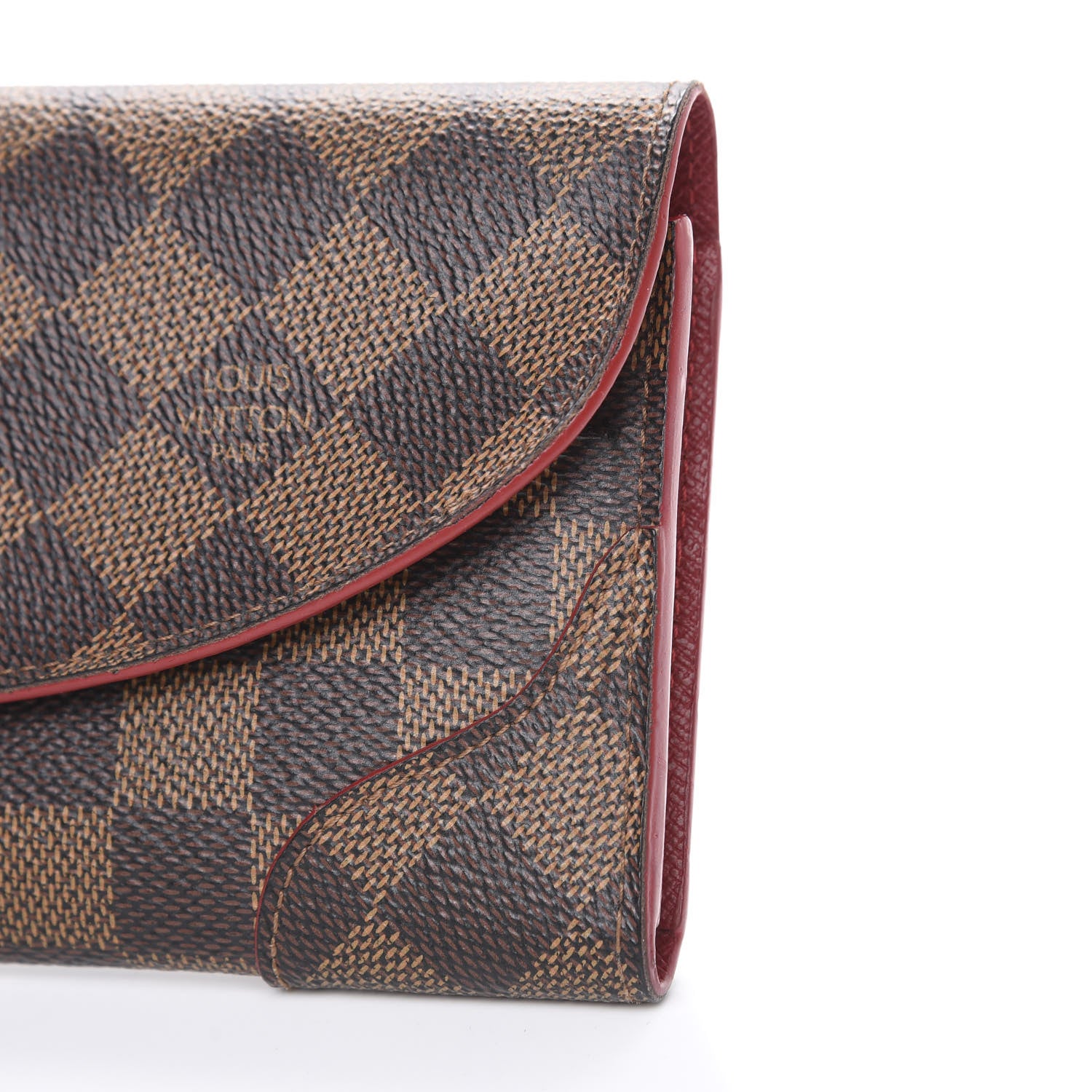 Louis Vuitton Damier Ebene Caissa Wallet Cherry 8 of 11