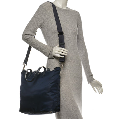 Prada Tessuto Nylon Saffiano Tote Blue 2 of 12