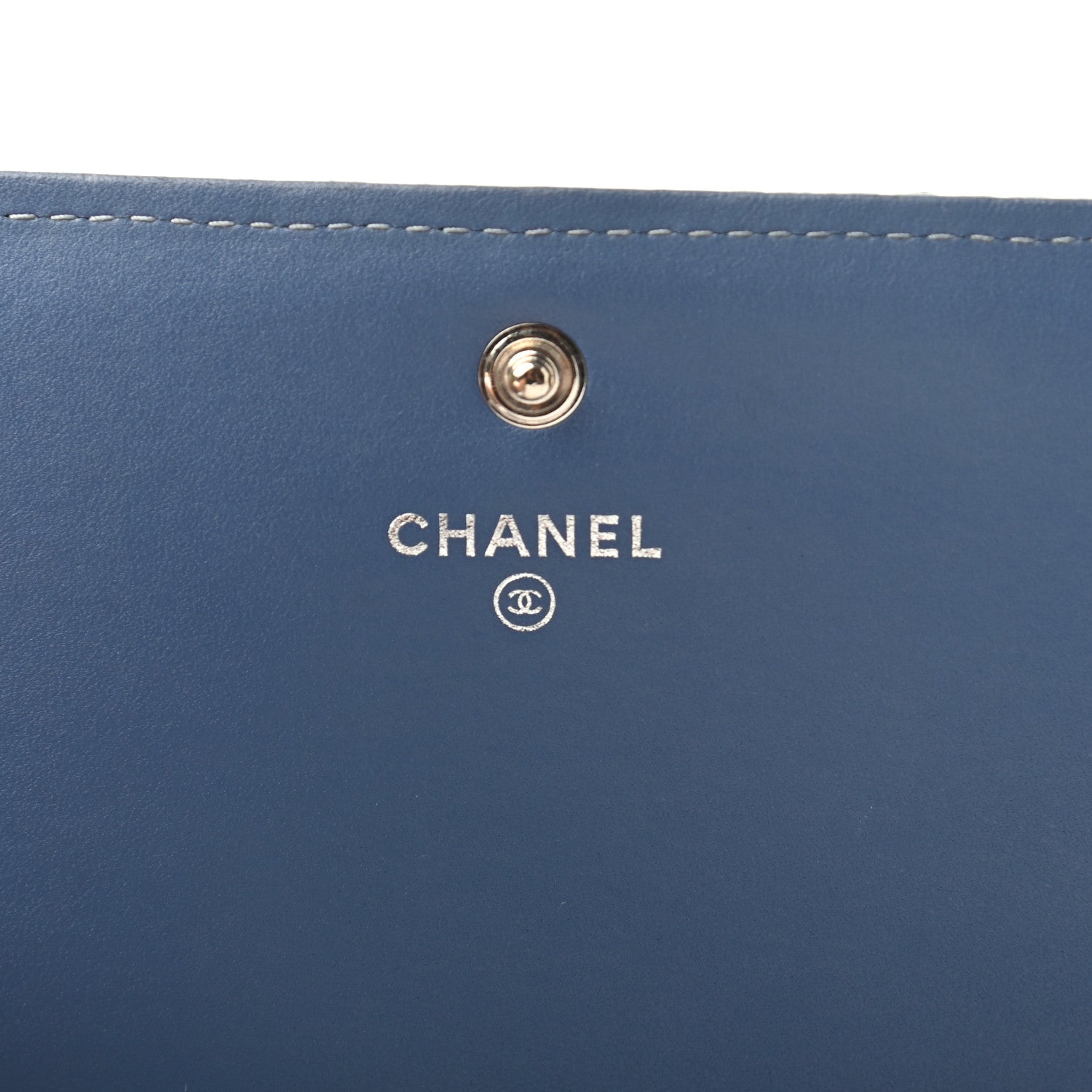 Chanel Canvas Deauville Flap Wallet Blue 6 of 9