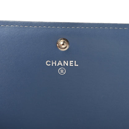 Chanel Canvas Deauville Flap Wallet Blue 6 of 9