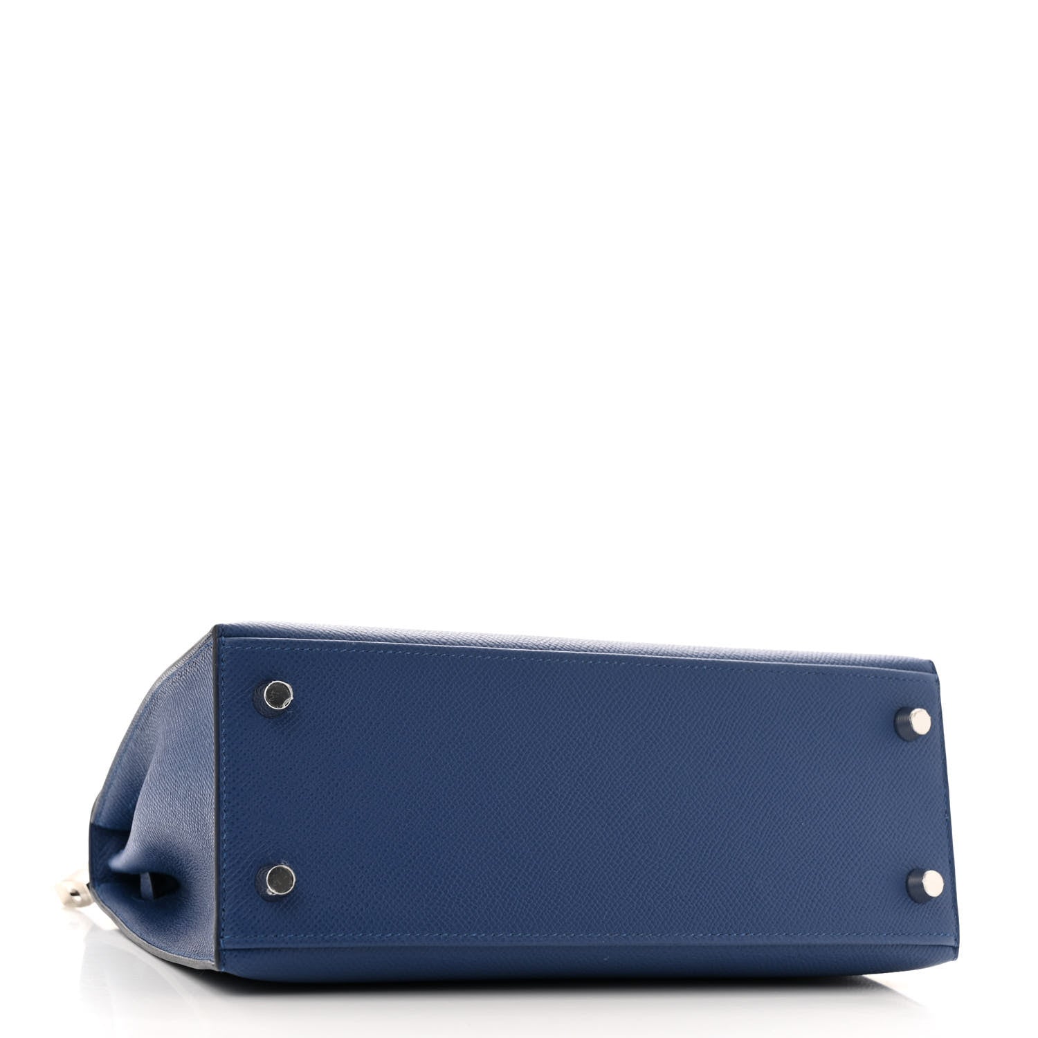 Hermes Epsom Kelly Sellier 25  Bleu Tie 4 of 12