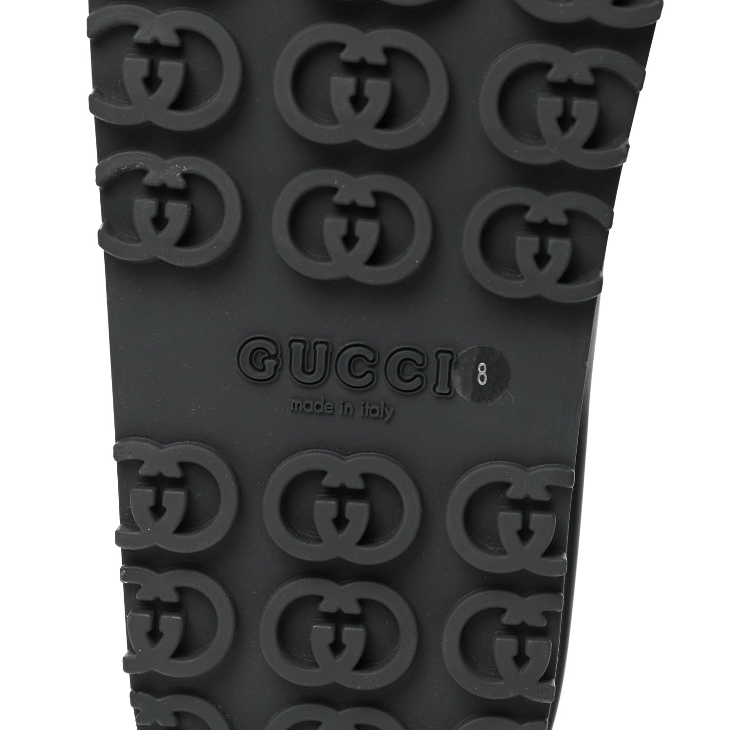 Gucci Soft Rubber Mens Interlocking G Platform 42mm Slide Sandals 8 Black 5 of 10