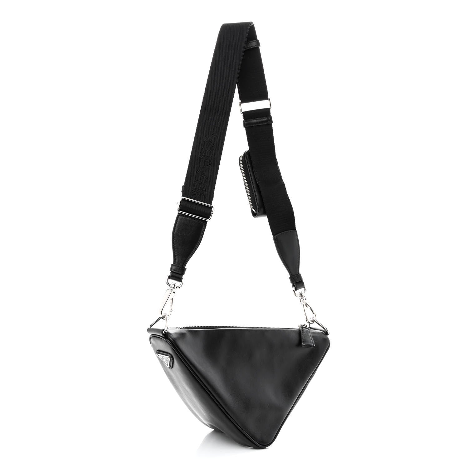 Prada Grace Lux Triangle Shoulder Bag Black 2 of 12