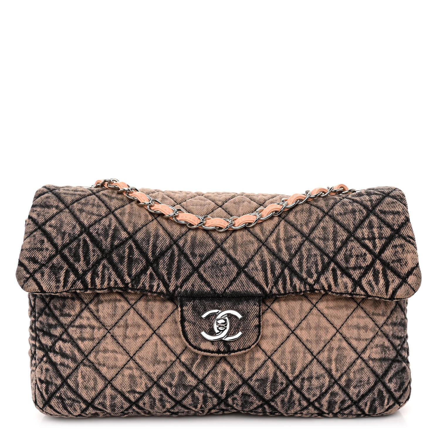 Chanel Denim Quilted Denimpression Flap Rose Clair 1 of 9