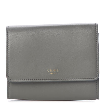 Celine Smooth Calfskin Compact Wallet Smoke 1 of 11