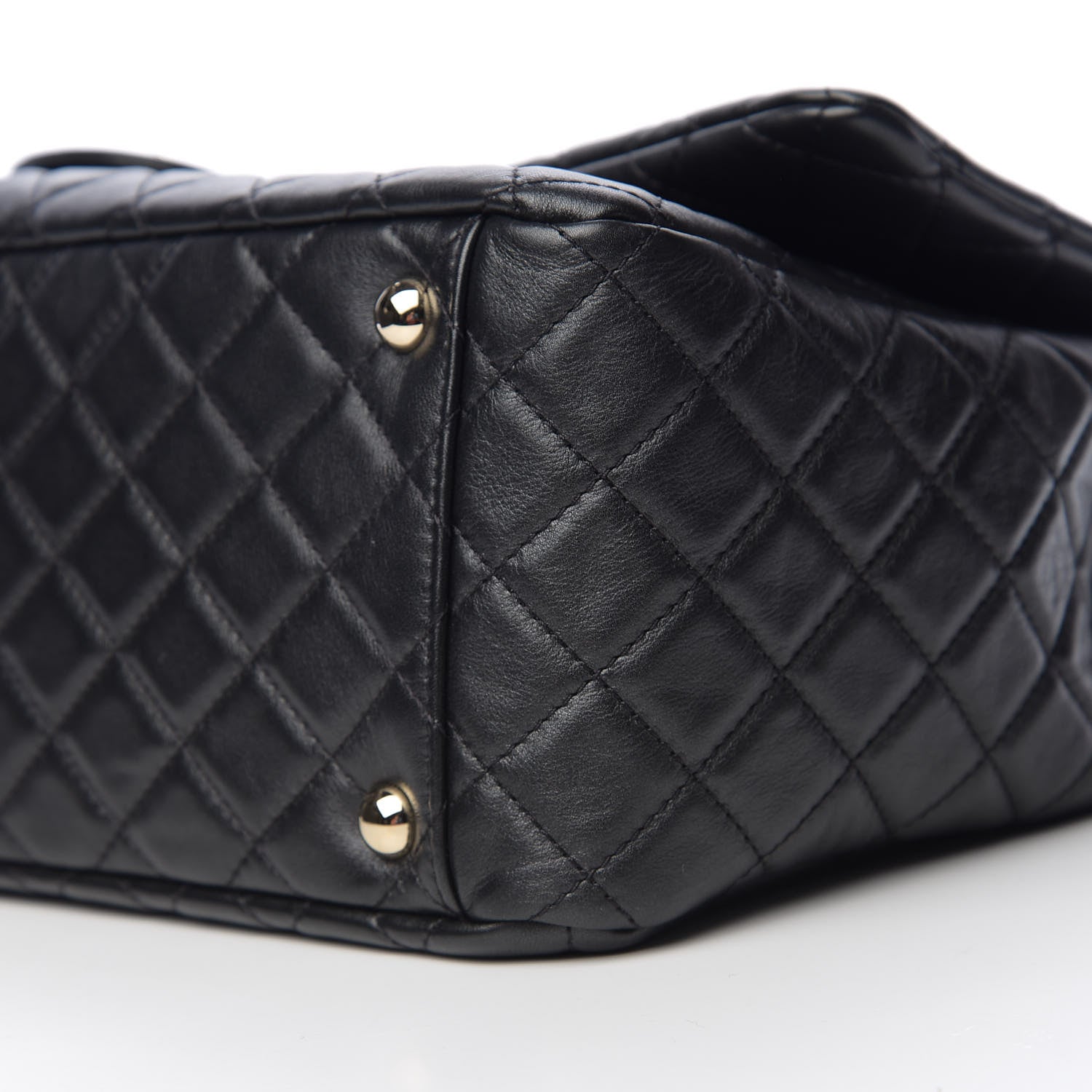 Chanel Calfskin Quilted XXL Travel Flap Bag Black 8 of 10