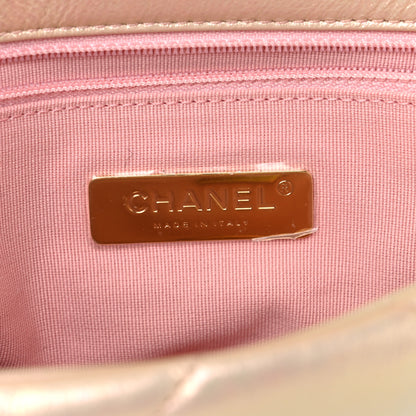 Chanel Iridescent Lambskin Quilted Medium Chanel 19 Flap Pink 6 of 10