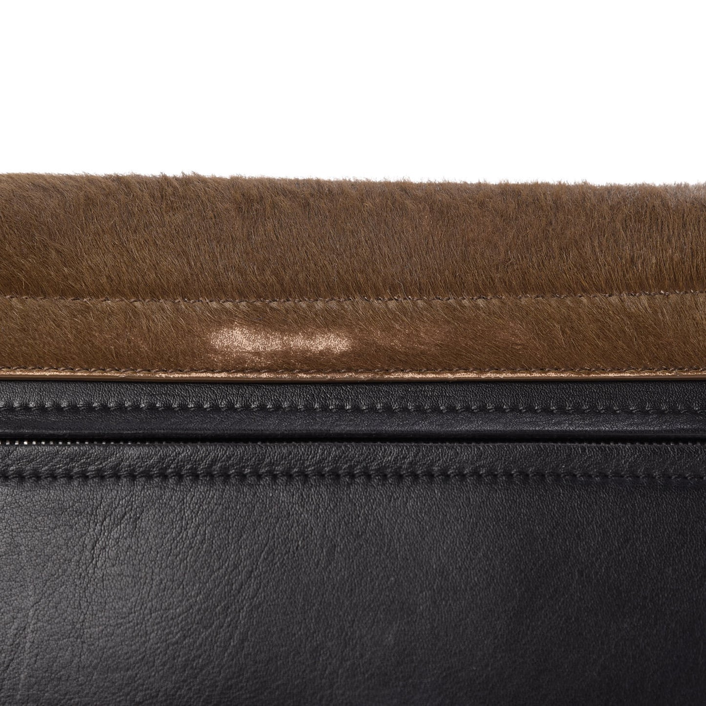 Pony Hair Smooth Calfskin Tri-Color Medium Trapeze Cobalt