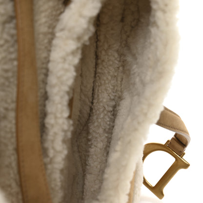 Christian Dior Shearling Saddle Bag Camel 5 of 11