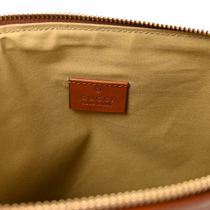 Gucci Vintage Canvas Web Pouch Sand Cuir 6 of 7