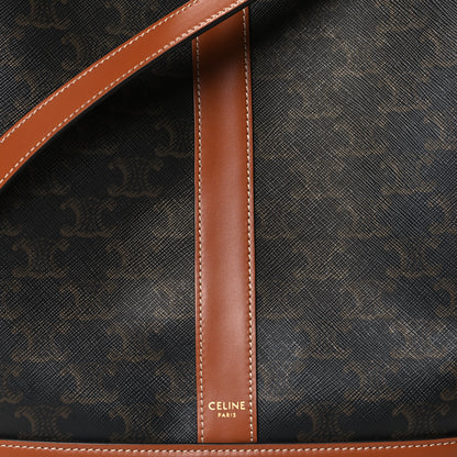 Celine Triomphe Canvas Calfskin Medium Bucket Bag Tan 8 of 10