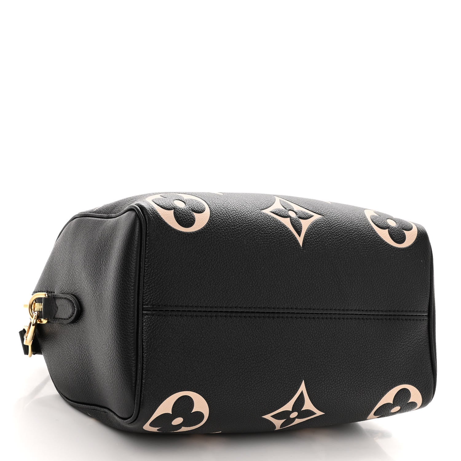 Louis Vuitton Empreinte Monogram Giant Speedy Bandouliere 25 Black Beige 4 of 9