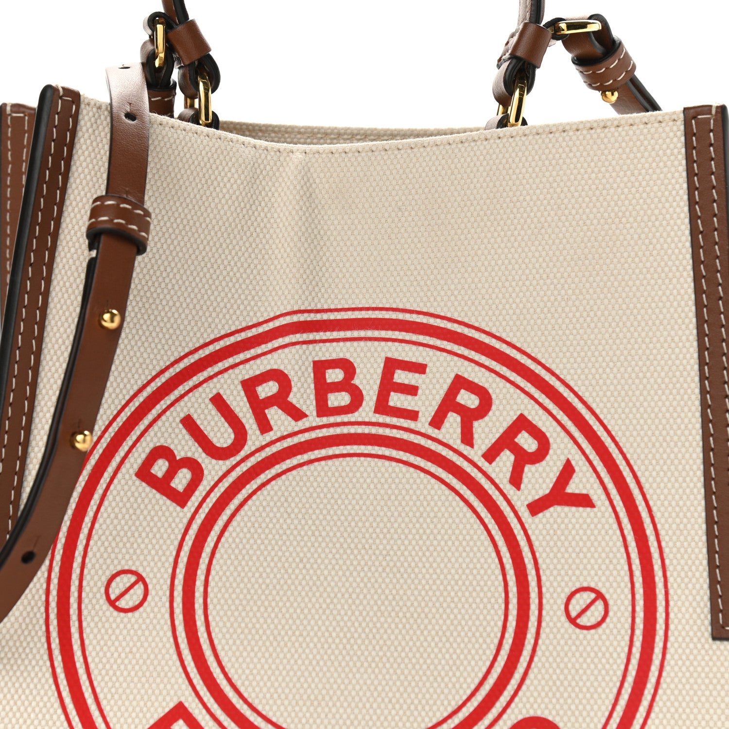 Burberry Canvas Cotton Small Peggy Bucket Red 6 of 7