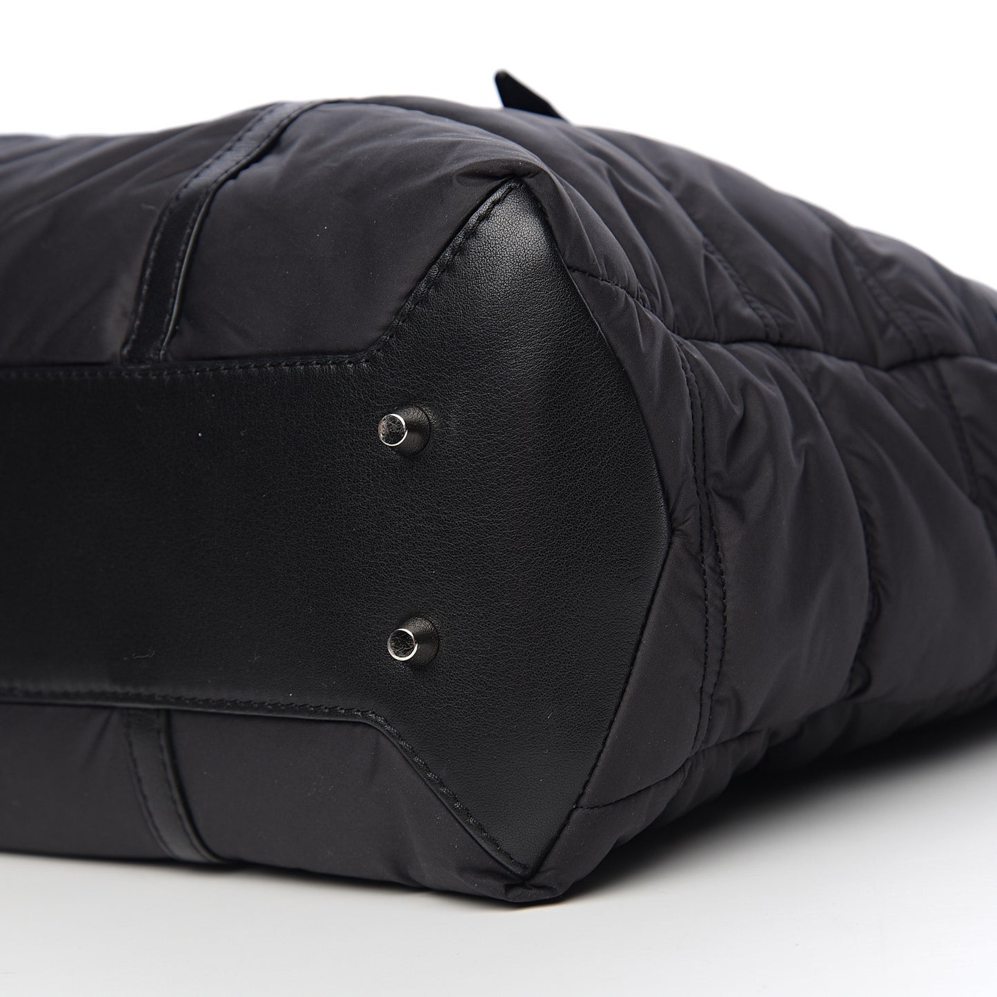 Nylon House Check Quilted Abbey Diaper Bag Black