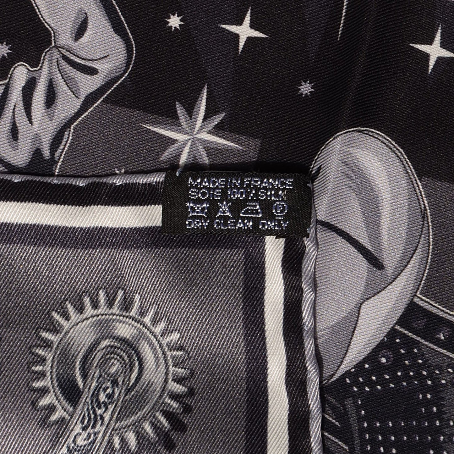 Silk C'Est La Fete Scarf 70 Gris Anthracite Gris Fonce