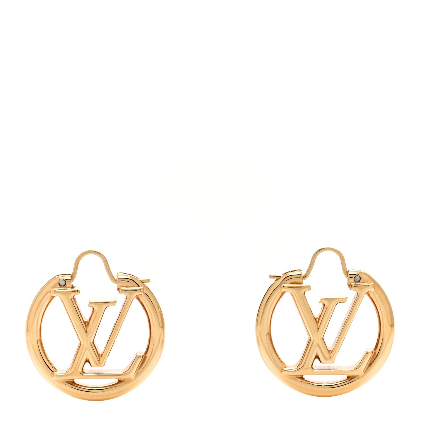 Metal Small Louise Hoop Earrings Gold