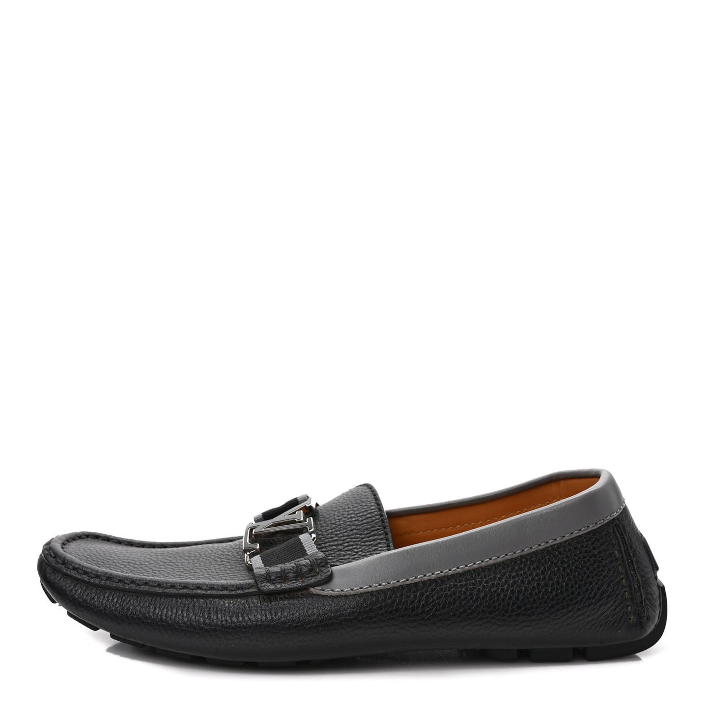 Calfskin Mens Monte Carlo Shoe Moccasin Loafers 9 Black