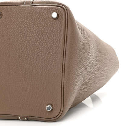 Hermes Taurillon Clemence Picotin Lock 18 PM Etoupe 10 of 12