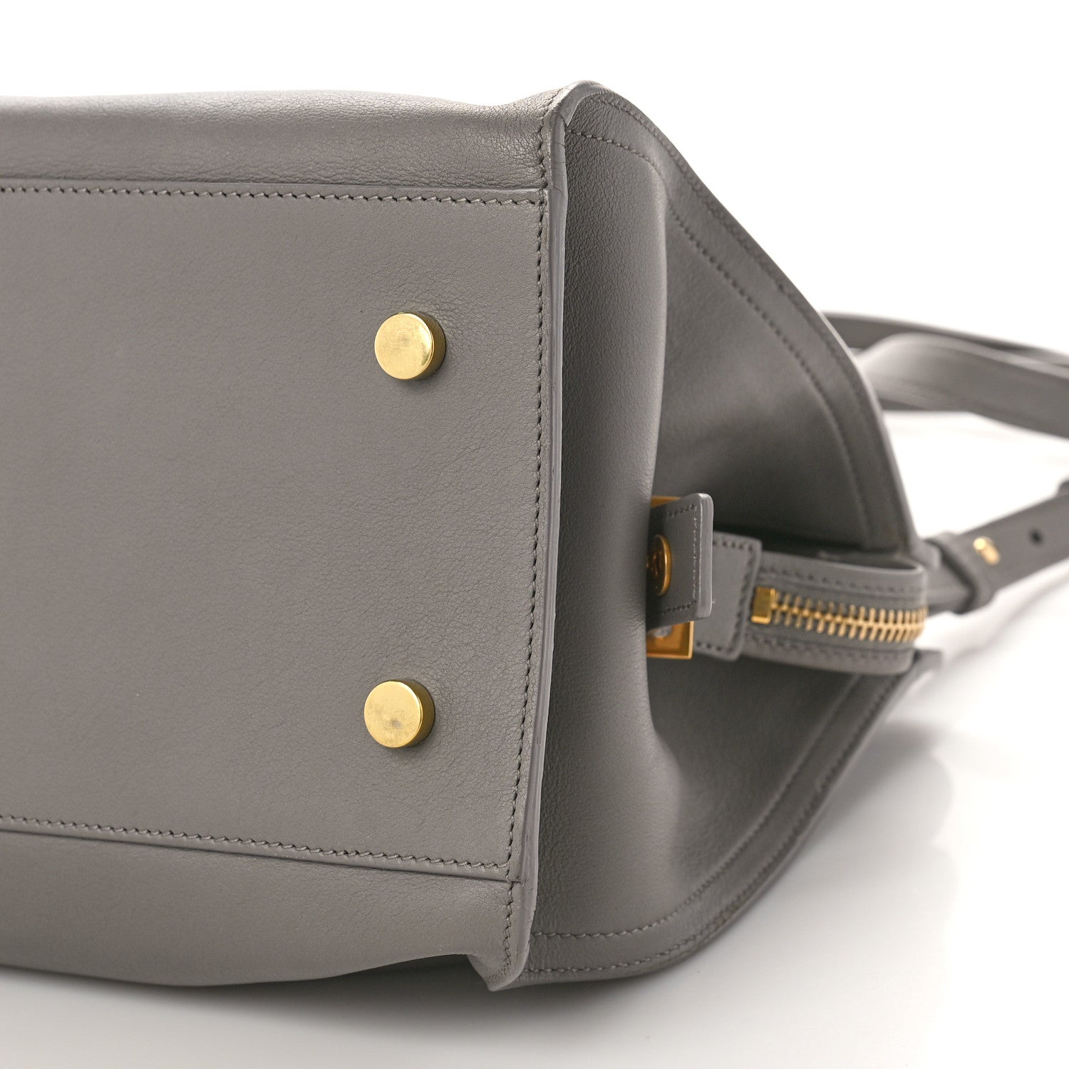Saint Laurent Calfskin Small Monogram Cabas Fog 8 of 8