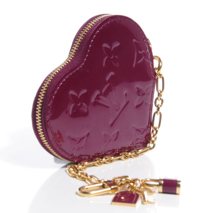 Louis Vuitton Vernis Heart Coin Purse Violet 3 of 9