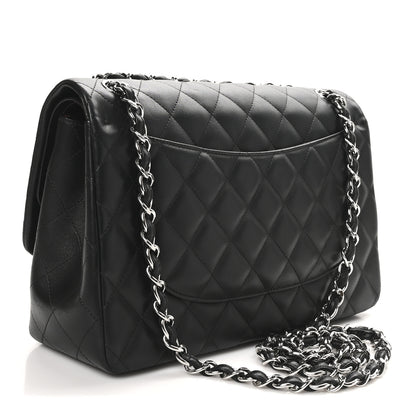 Chanel Lambskin Quilted Jumbo Double Flap Black 3 of 11