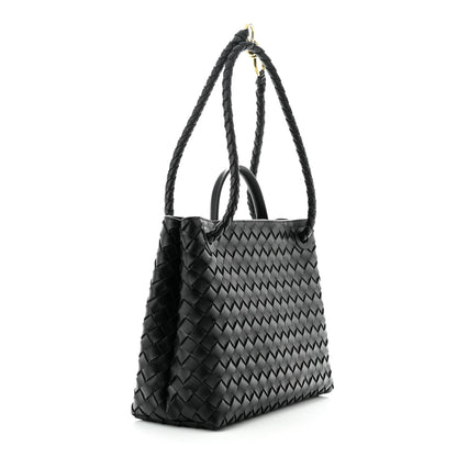 Bottega Veneta Nappa Intrecciato Medium Andiamo Shoulder Bag Black 3 of 9