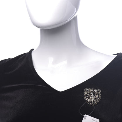 Chanel Lambskin Pearl Strass Sergeant Shield Brooch Gold 2 of 5