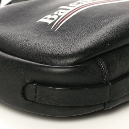 Balenciaga Calfskin Political Campaign Logo XS Camera Bag Black 6 of 14