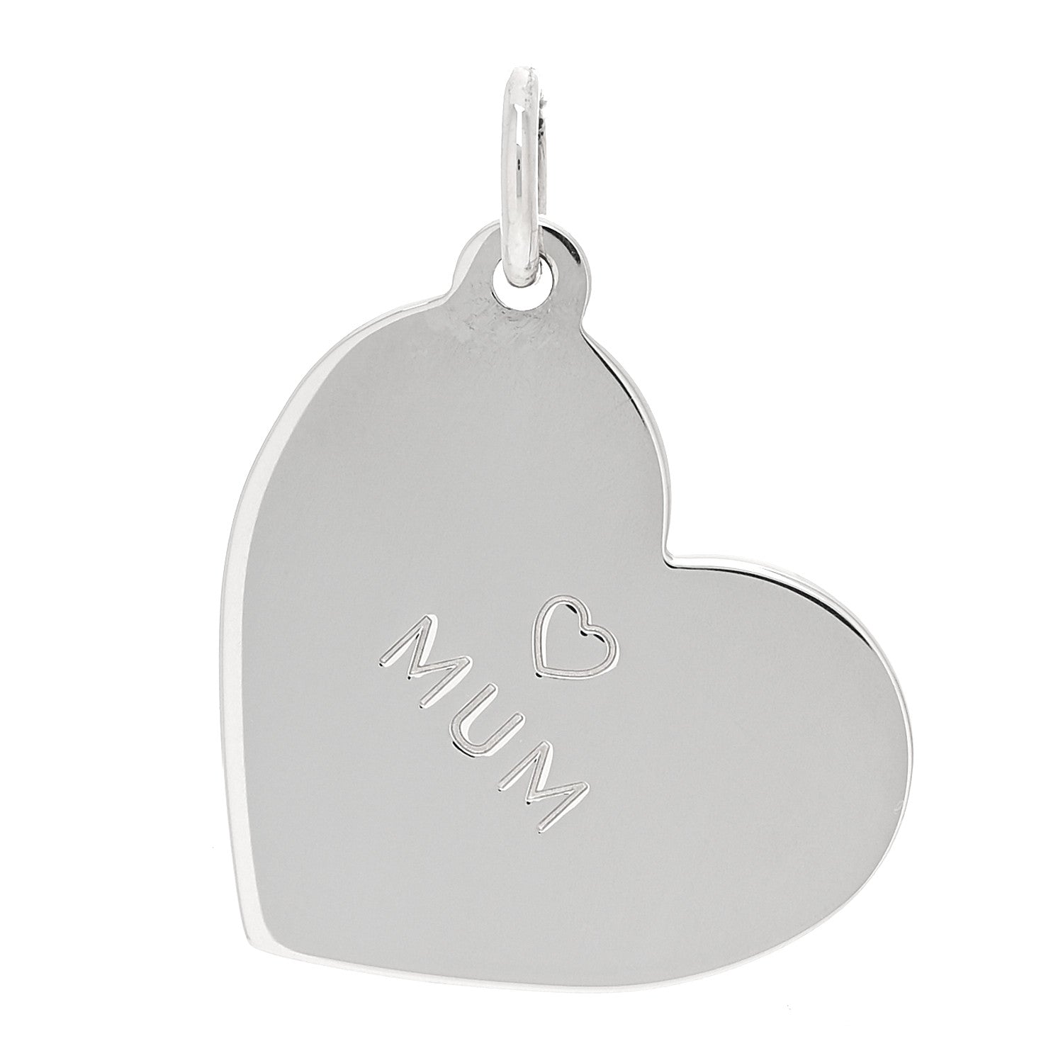 Tiffany Sterling Silver Mum Heart Charm 1 of 4