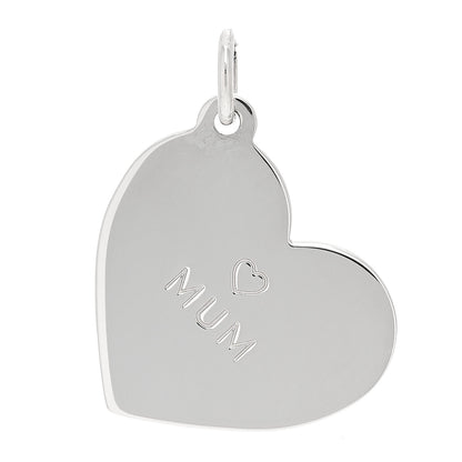 Tiffany Sterling Silver Mum Heart Charm 1 of 4