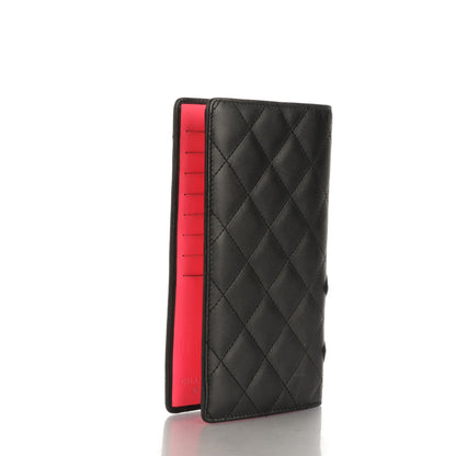 Chanel Calfskin Quilted Cambon Yen Wallet Black 3 of 7