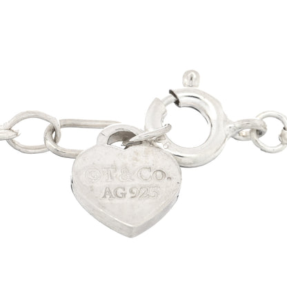Tiffany Sterling Silver Enamel Love Notes Logo Charm Bracelet Blue 3 of 4